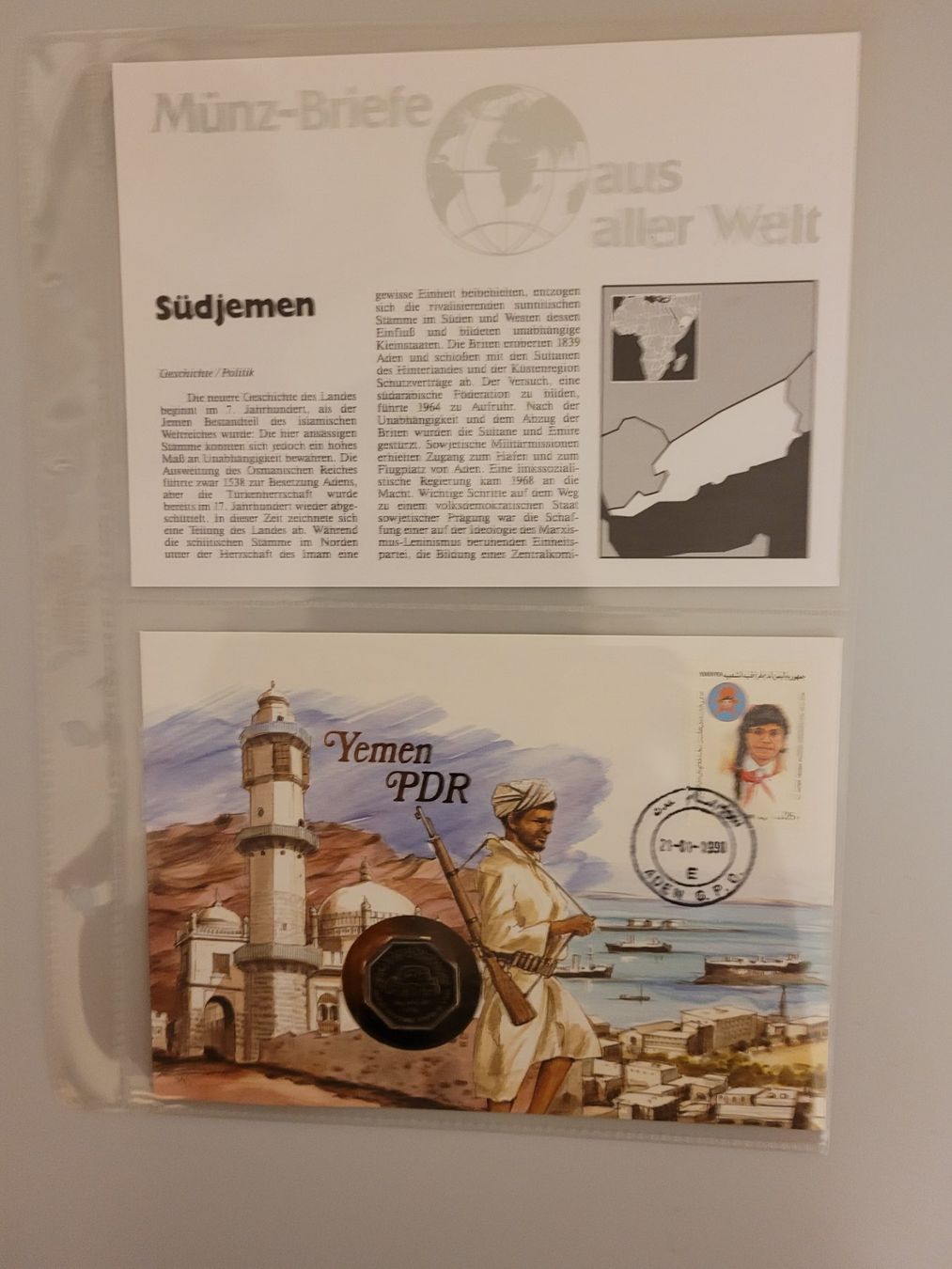 Tutti le monete: Münzbrief Südjemen – Nuovo e nell'imballaggio originale da Bertschikon Gossau venduto da KEO2