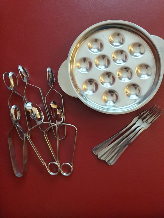 Set für Schnecken 6-teilig mit Gabel und Zange | Kaufen auf Ricardo