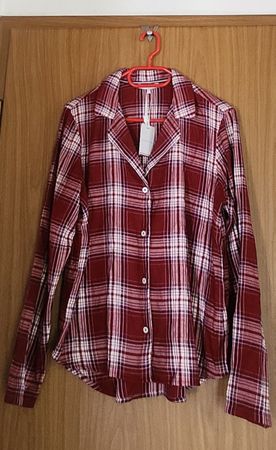 Pyjama chemise Tommy Hilfiger carreaux rouge taille S-Lneuf