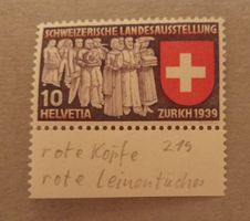 3073c) 219, Abart verschobener Rotdruck Köpfe Rot postfrisch