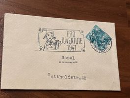 Pro Juventute Briefmarke 1941 Basel Gott