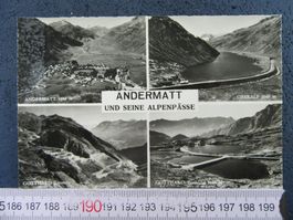 ANDERMATT 1958 UND SEINE ALPENPÄSSE URI AK
