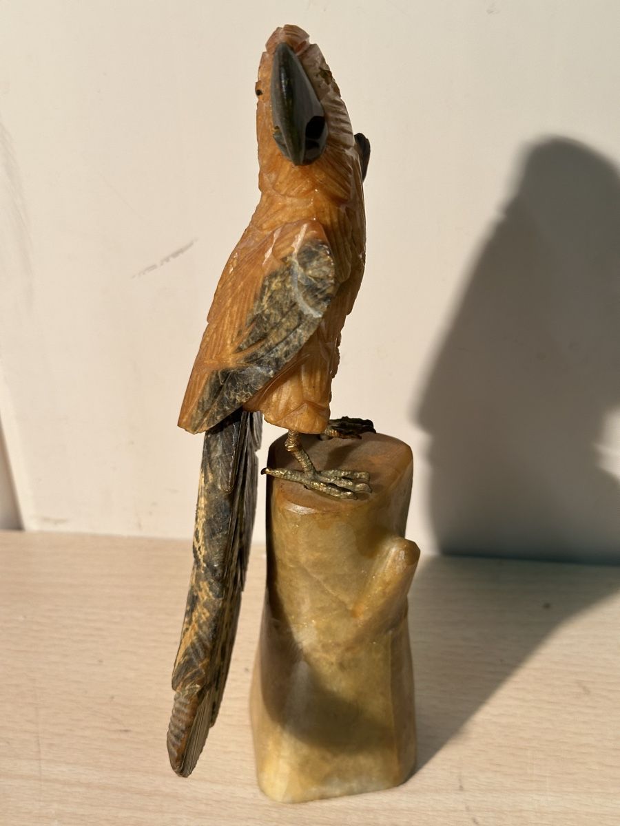 Tutte le decorazioni: Perroquet sculpté, albâtre, vintage, déco – Usato da Lausanne venduto da artnouveau04 1