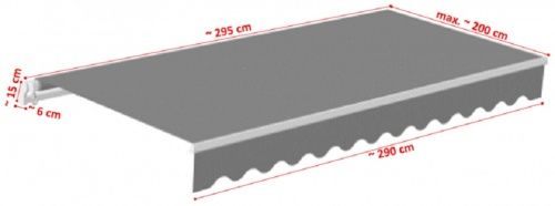 Tende da sole: Markise Sunset anthrazit 295x200 cm – Nuovo e nell'imballaggio originale da Herbertingen venduto da jet-line-e-trade 5