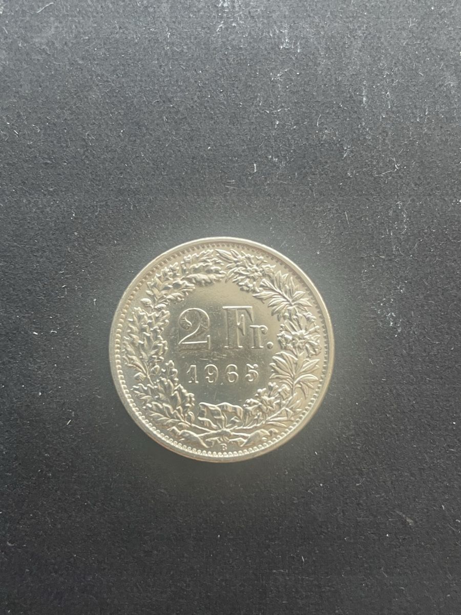 Alle Münzen: 2.- Silber CH Jahr 1965 – Gebraucht aus Meierskappel von Hala03 1