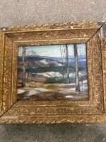 Ölgemälde Winterlandschaft im Holzrahmen gebraucht
