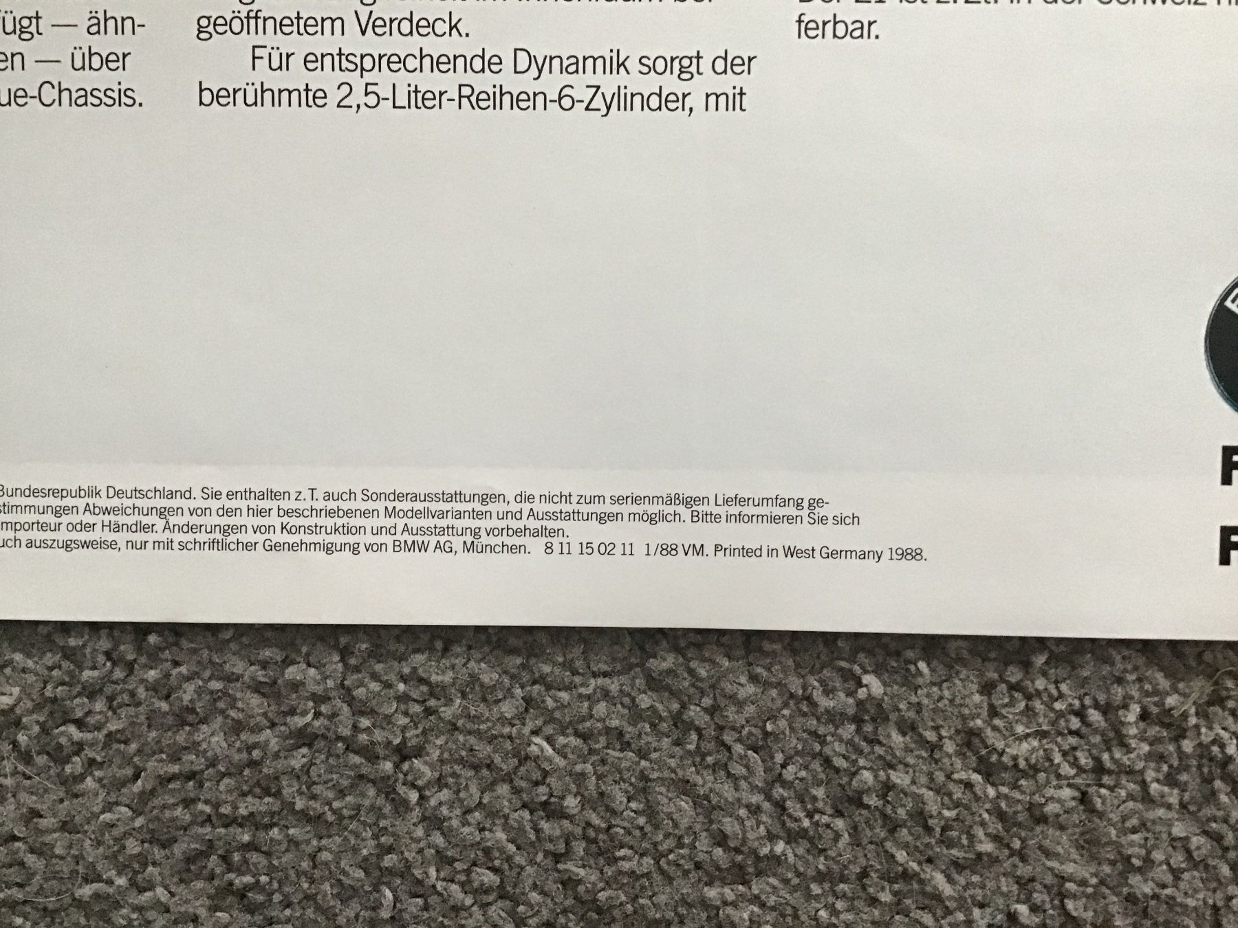 BMW Documenti: BMW Programm 1/1988 Verkaufsprospekt 16 Seiten – Usato da Scherzingen venduto da Starseller62 9
