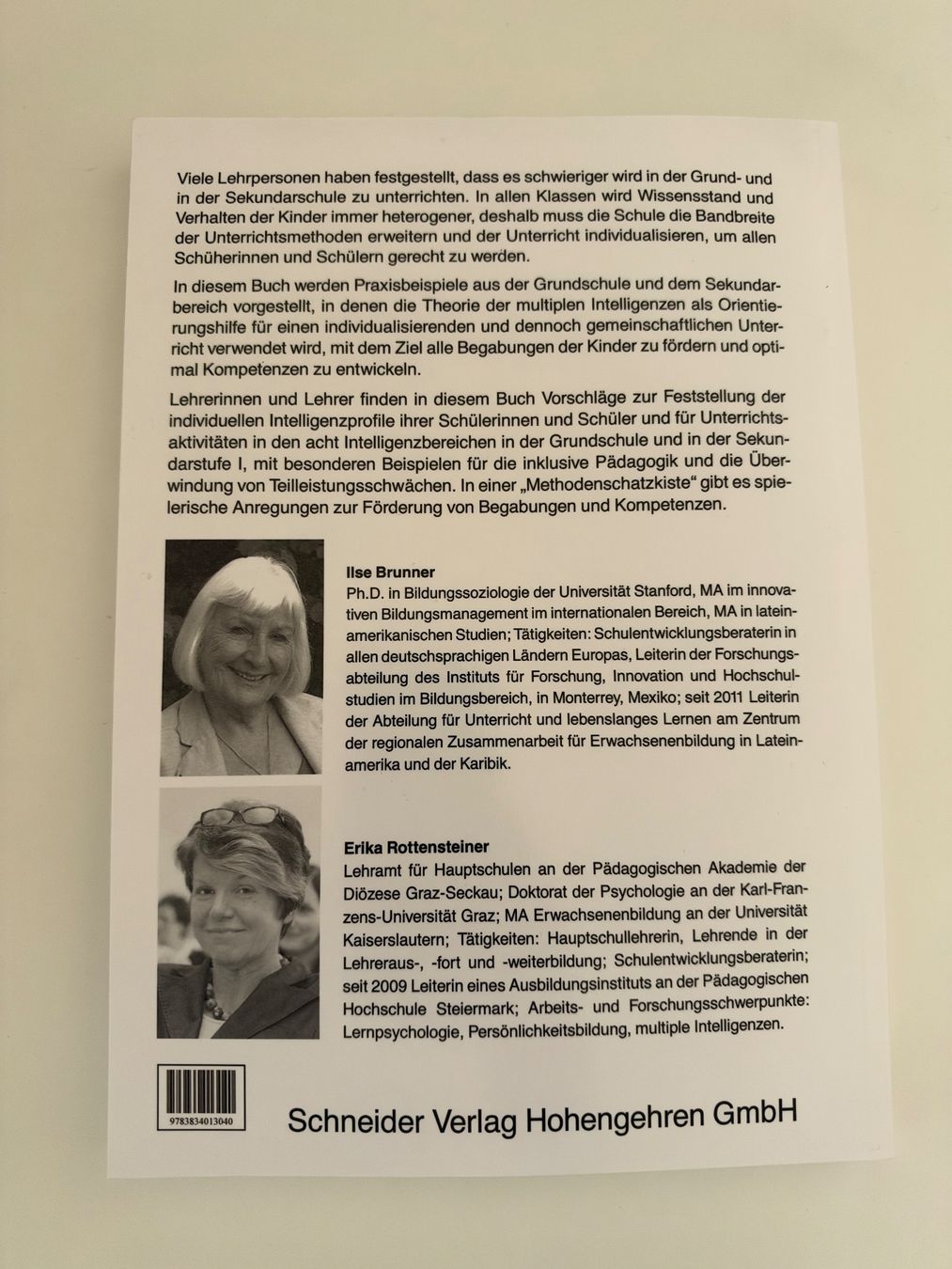 Libri: Fachbuch multiple Intelligenzen – Nuovo (secondo la descrizione) da Steinhausen venduto da ColetteZoe 1