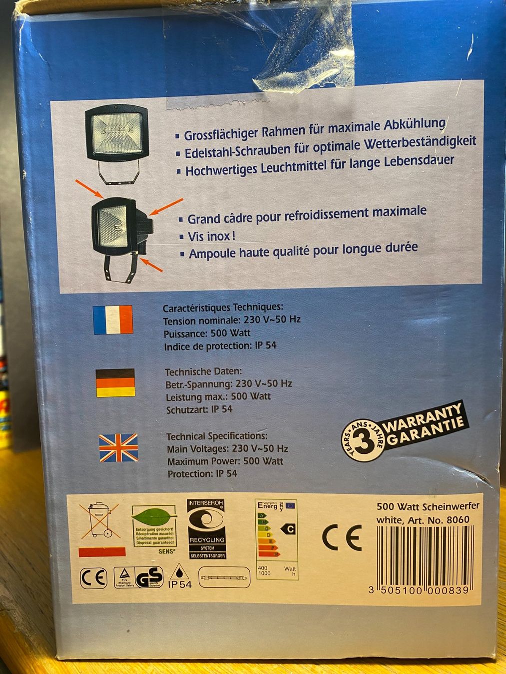 Lampen: Züblin Halogen Scheinwerfer 500W - Neu & Originalverpackt – Neu und originalverpackt aus Spiez von Mlandcruiser 1