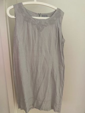 Graues Leinen Kleid 42 L sehr angenehm zu tragen 