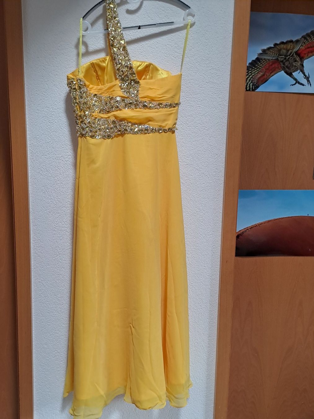 Vestiti: Gelbes Abendkleid, Seide, Grösse M – Usato da Frauenfeld venduto da Andadaa 2