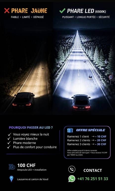 Autres articles bureau & commerces: Changement phare jaune à LED – D'occasion à Lausanne par bro_nh5f 1