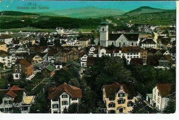 Ansichtskarten: Gossau  SG  Dorf  7. 1916 – Gebraucht aus Ennetmoos von Ambuman