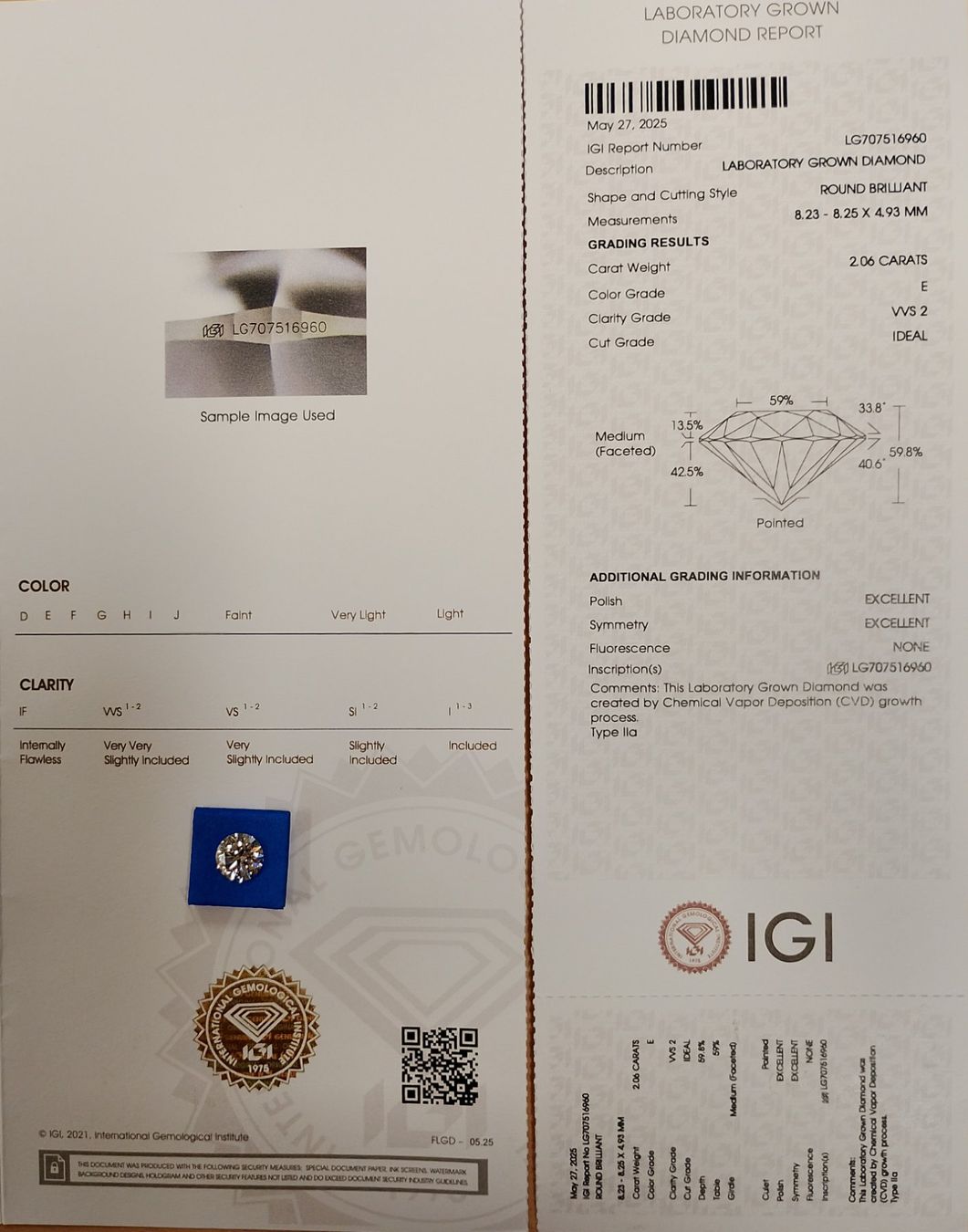 Pietre preziose: 2.06ct Diamond VVS2 E ID 2EX (lab) éco-diamond – Nuovo e nell'imballaggio originale da Genève venduto da Monkey_Soldier 3