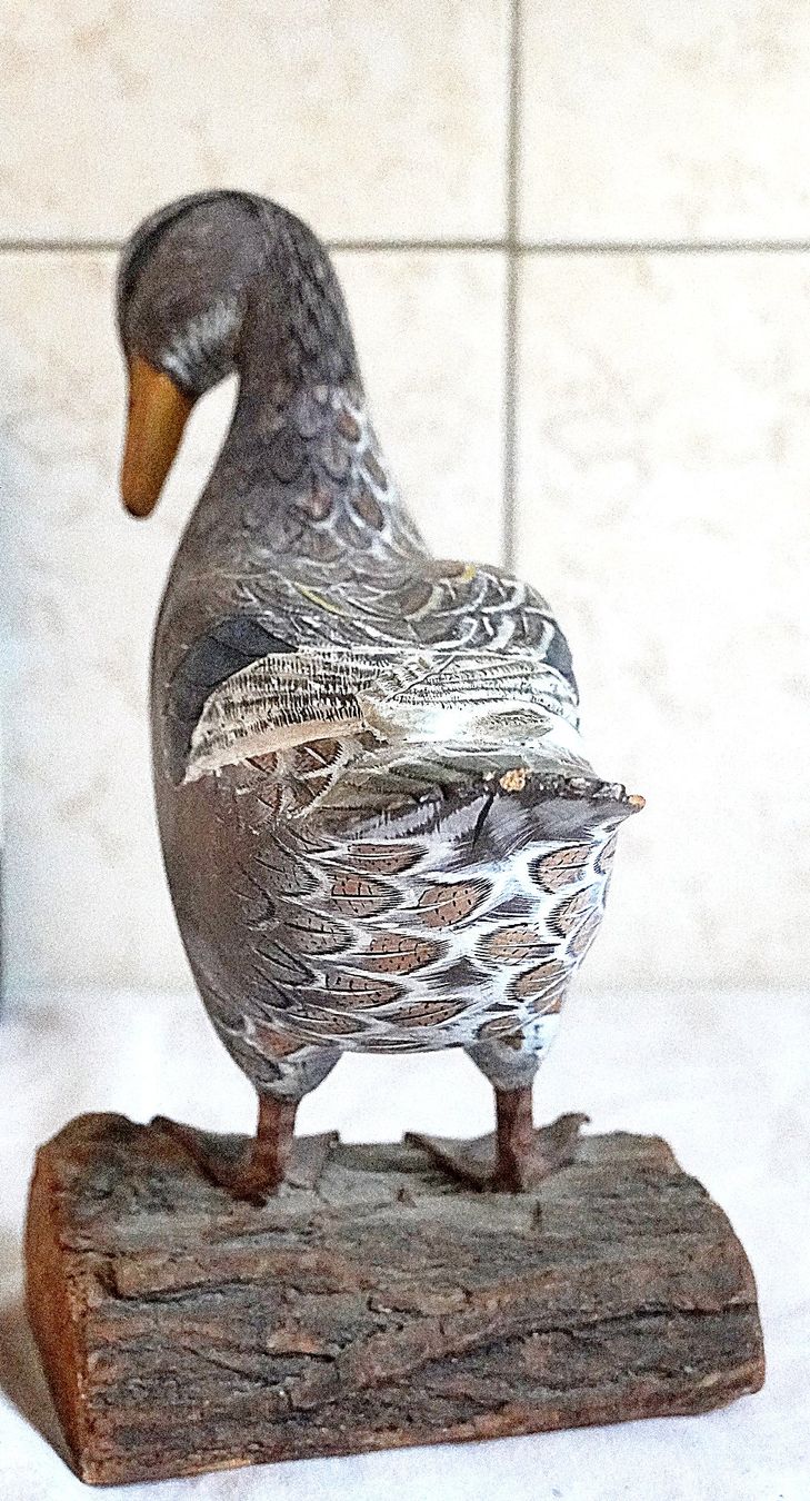 Figuren: Ente Holz Deko gross – Gebraucht aus Baar von 2cvbaar 2