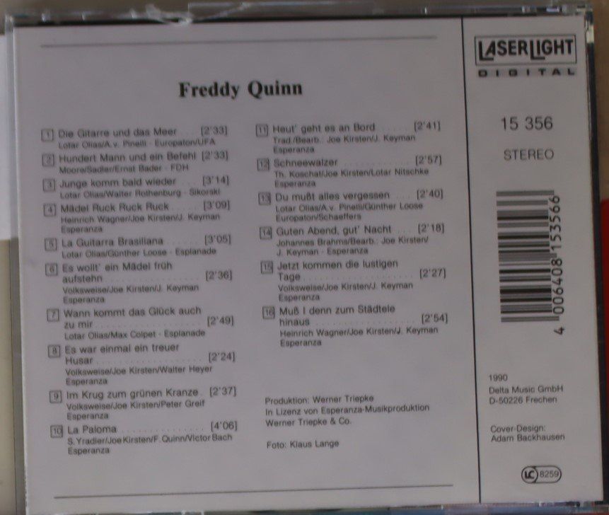 CD: Freddy Quinn -Gold – Usato da Luzern venduto da CONTENTI 2