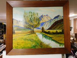 Gemälde Öl Bild Signiert A . Reber 109 x 91 cm Gross