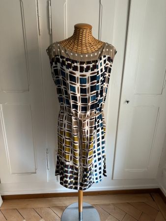 MALIPARMI - Kleid bunt gemustert mit Seide 40