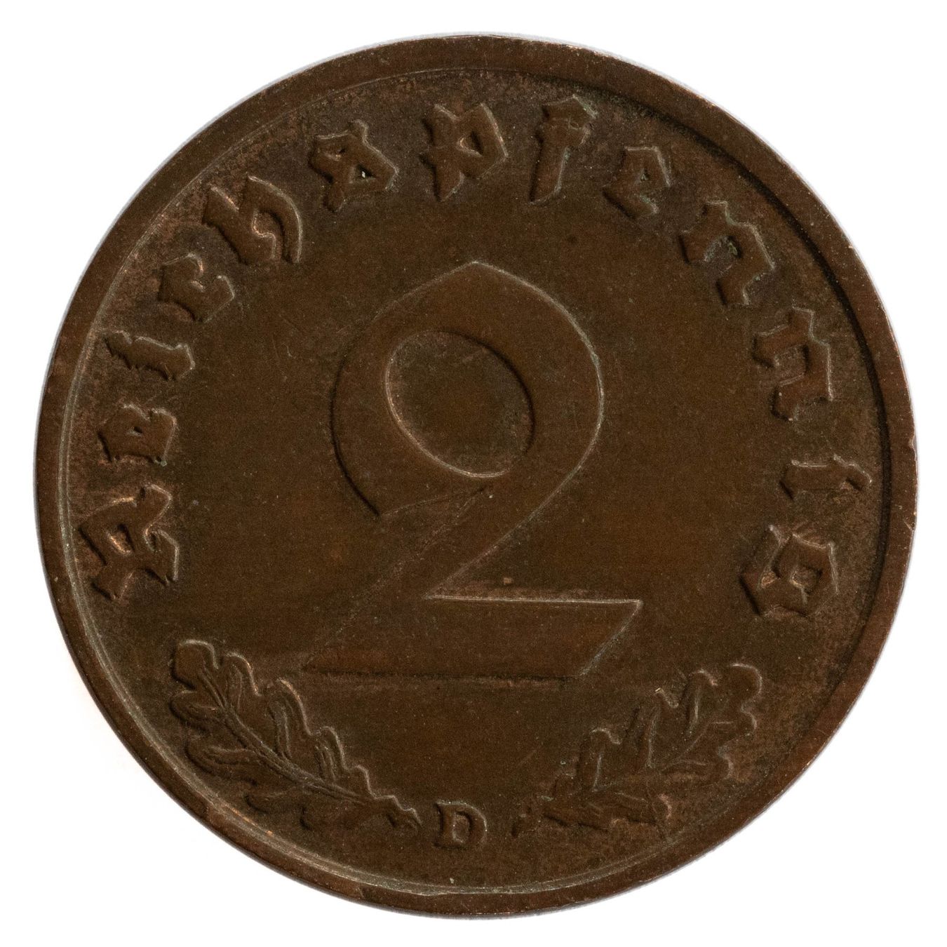 Tutti le monete: Deutschland - 2 Reichspfennig - 1936 - D – Usato da Rotkreuz venduto da num_6343