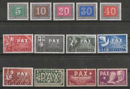 1945 : PAX Serie Nr. 262 - 274 postfrisch **