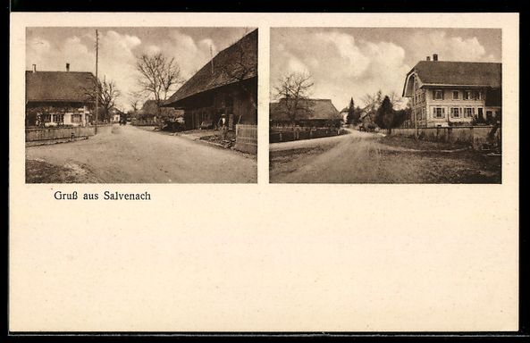Cartoline postali: AK Salvenach, Straßenansicht im Ort – Usato da Berlin venduto da bartko-reher