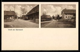 AK Salvenach, Straßenansicht im Ort