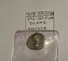 Antike Münze Diva Faustina Denar Silber 
