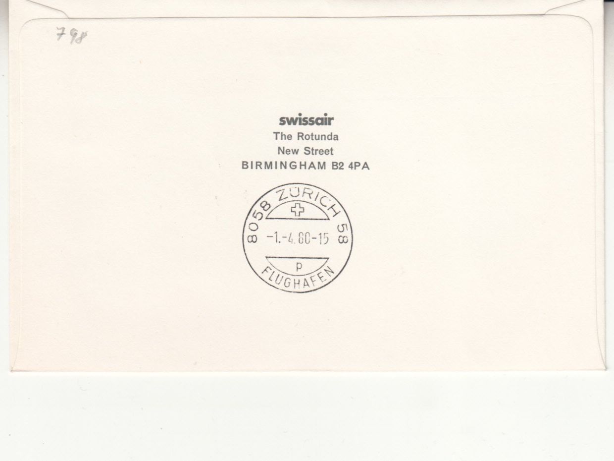 Tutti i francobolli: SLH RF 80.3 Birmingham - Zürich – Usato da Bürglen TG venduto da StampGraf 1