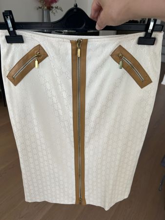 Jupe «Expensive!» blanche à fermeture éclair, taille 40