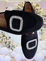 Schicke Graceland Slipper, schwarz, Grösse 38, NEU