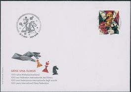 2024 - Weltschachverband - Brief - Sonderstempel · Voll
