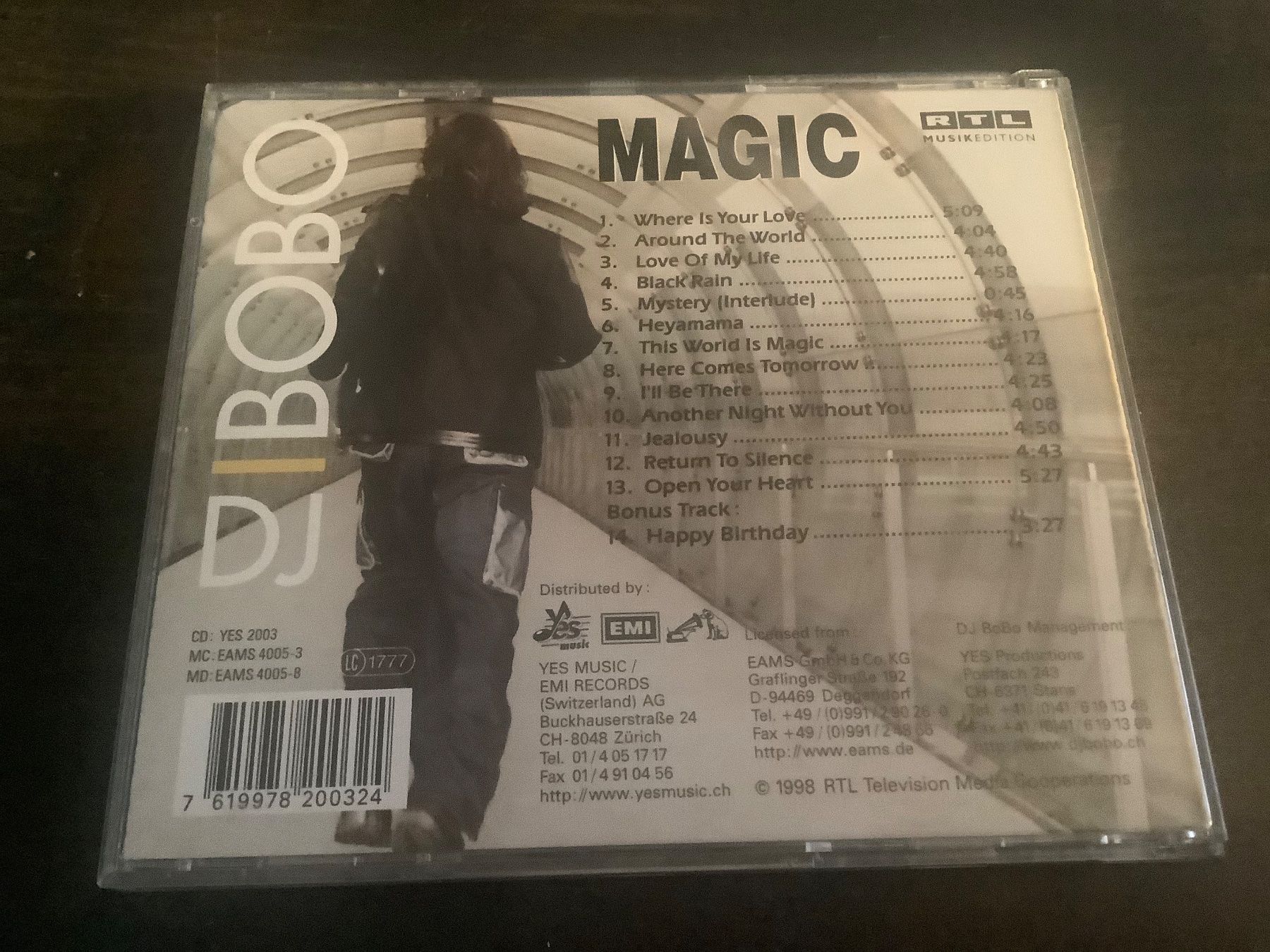 CD: DJ BOBO / Magic / 2003 – Usato da Dübendorf venduto da Shreck 1