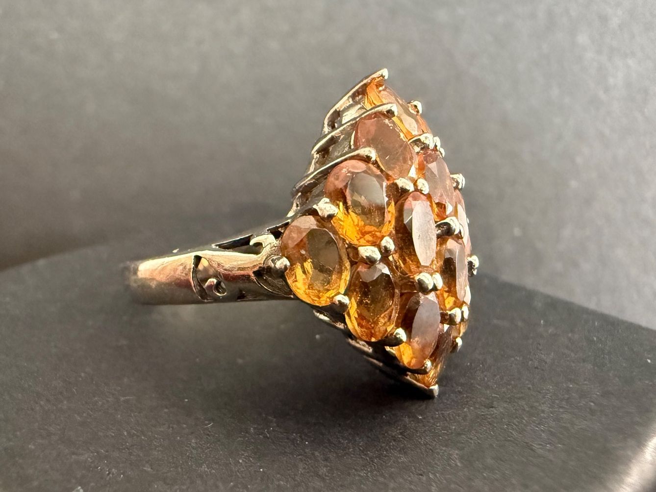 Anelli: Silber Ring mit Citrine 925, vergoldet – Usato da Spiegel b. Bern venduto da Rogger72 1
