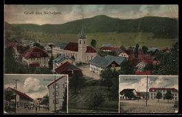 AK Bichelsee, Konsum, Post, Schulhaus, Landhaus, Ortsansicht