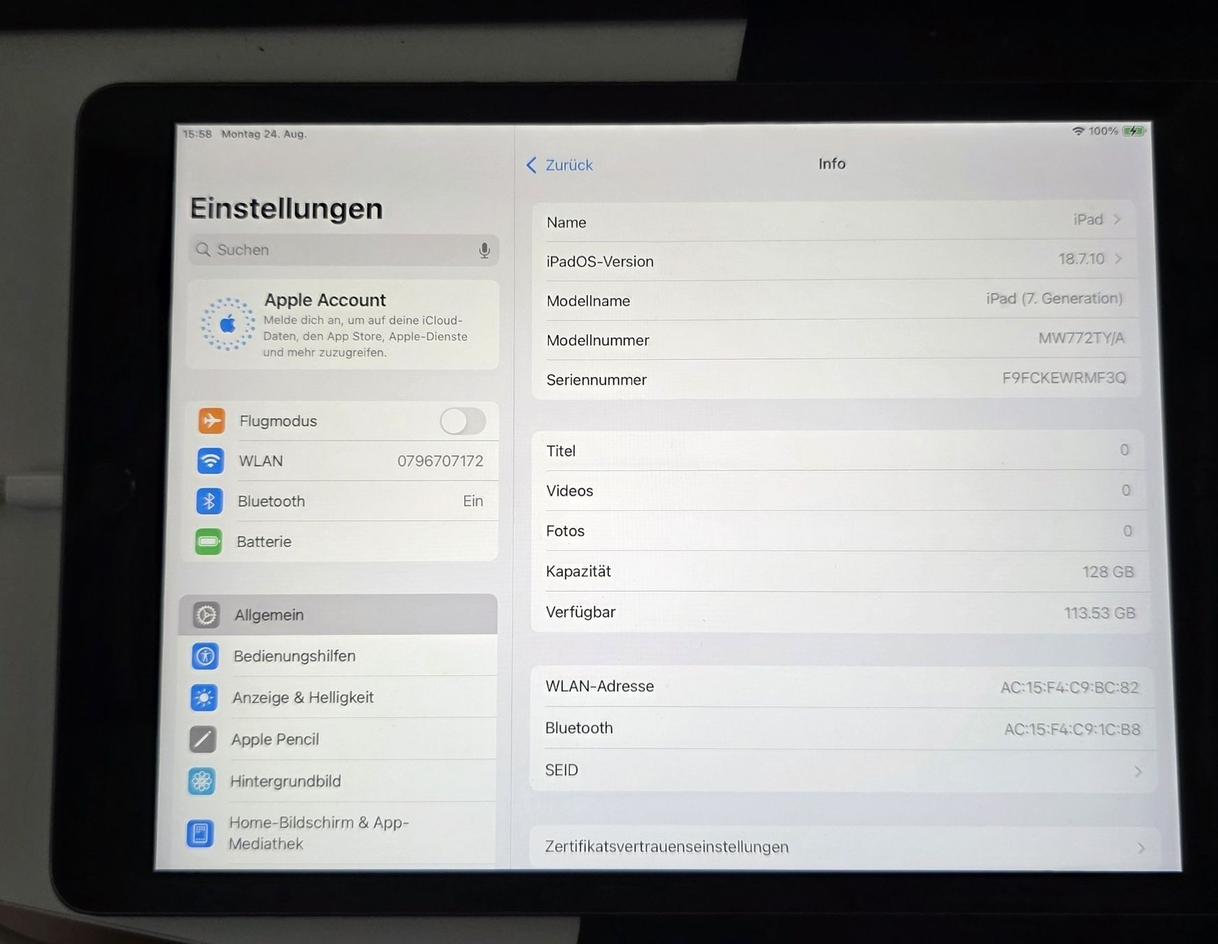 Apple Tablettes PC: iPad 7. Generation – D'occasion à Adliswil par Pc_service 2