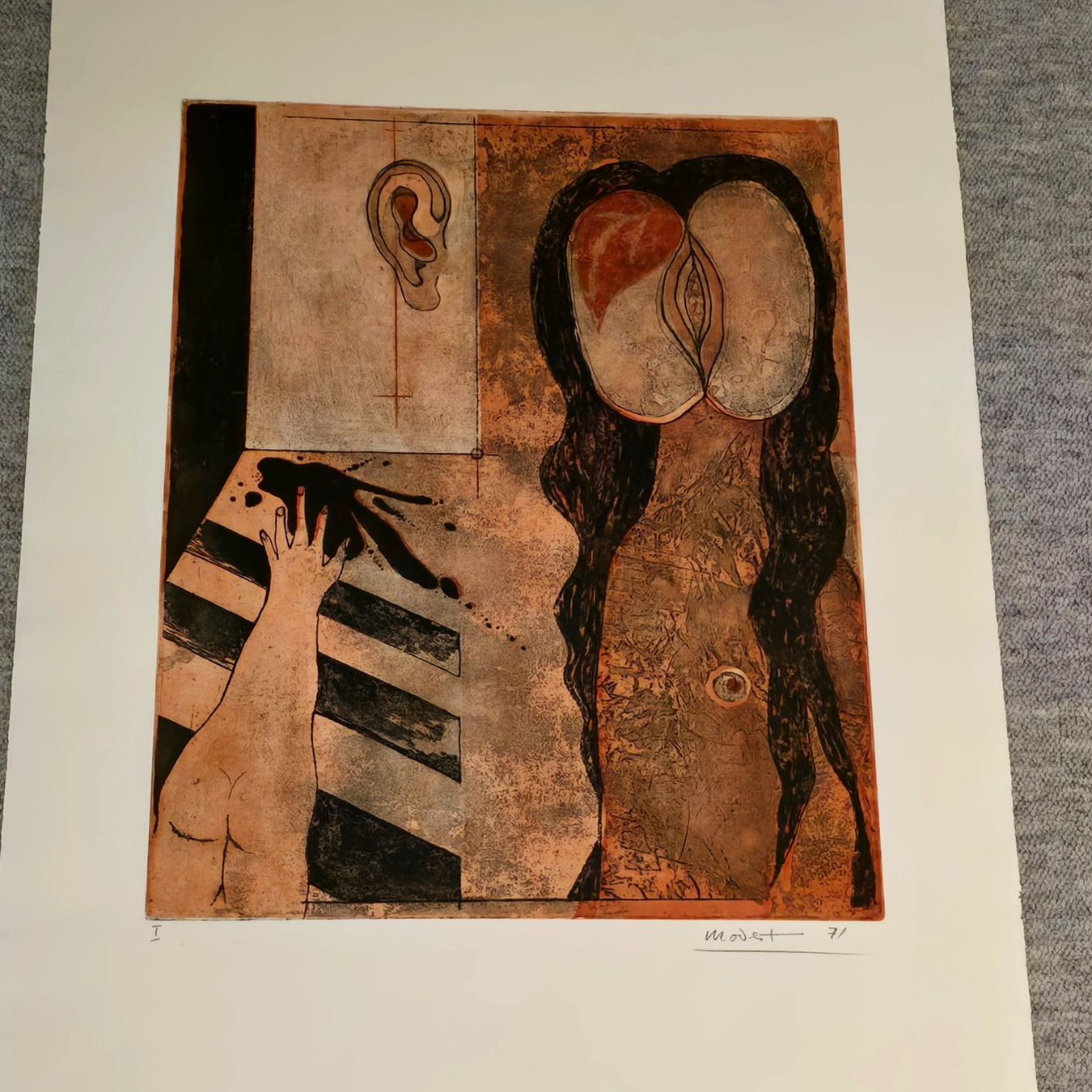 Grafiken & Lithographien: Christoph Modest - Farbradierung, handsigniert 1971 – Gebraucht aus Reinach BL von Pendling