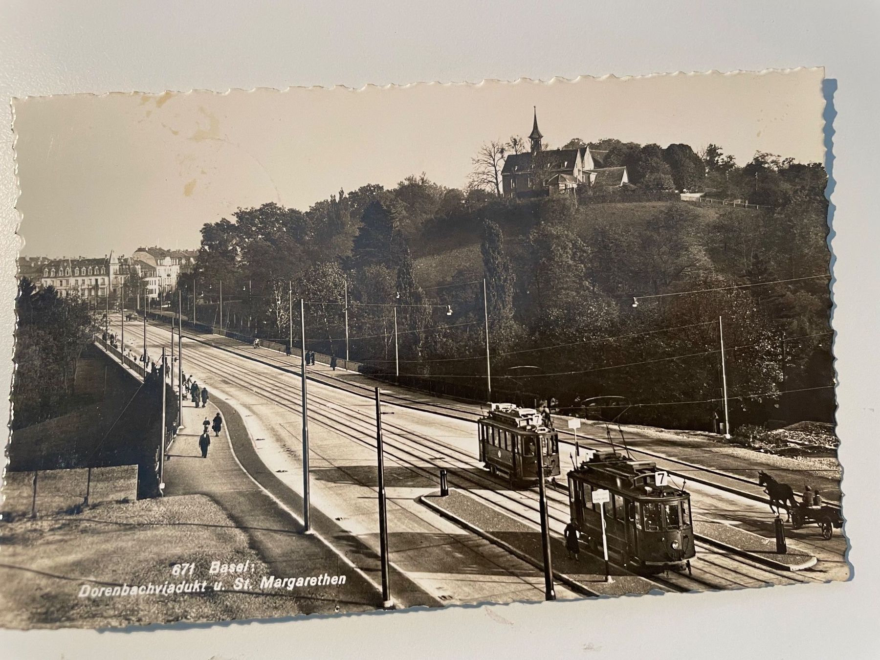 Cartoline postali: Alte Ansichtskarte Basel,Dorenbachviadukt,Tram,ca1928 – Usato da Stäfa venduto da riccardinho