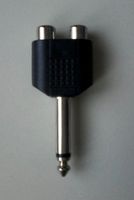 Adapter Klinke 6,3 mm mono/ 2x Cinch