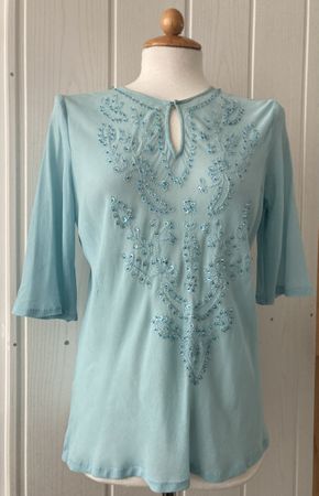 JJBenson 100% Seidenbluse Gr. 36Türkis Sommer Look!