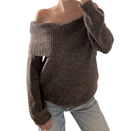 Pull&Bear Pullover schulterfrei braun Grösse XS Zustand gut
