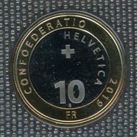 CHF__10.00 2019 Reh stgl 10 Franken