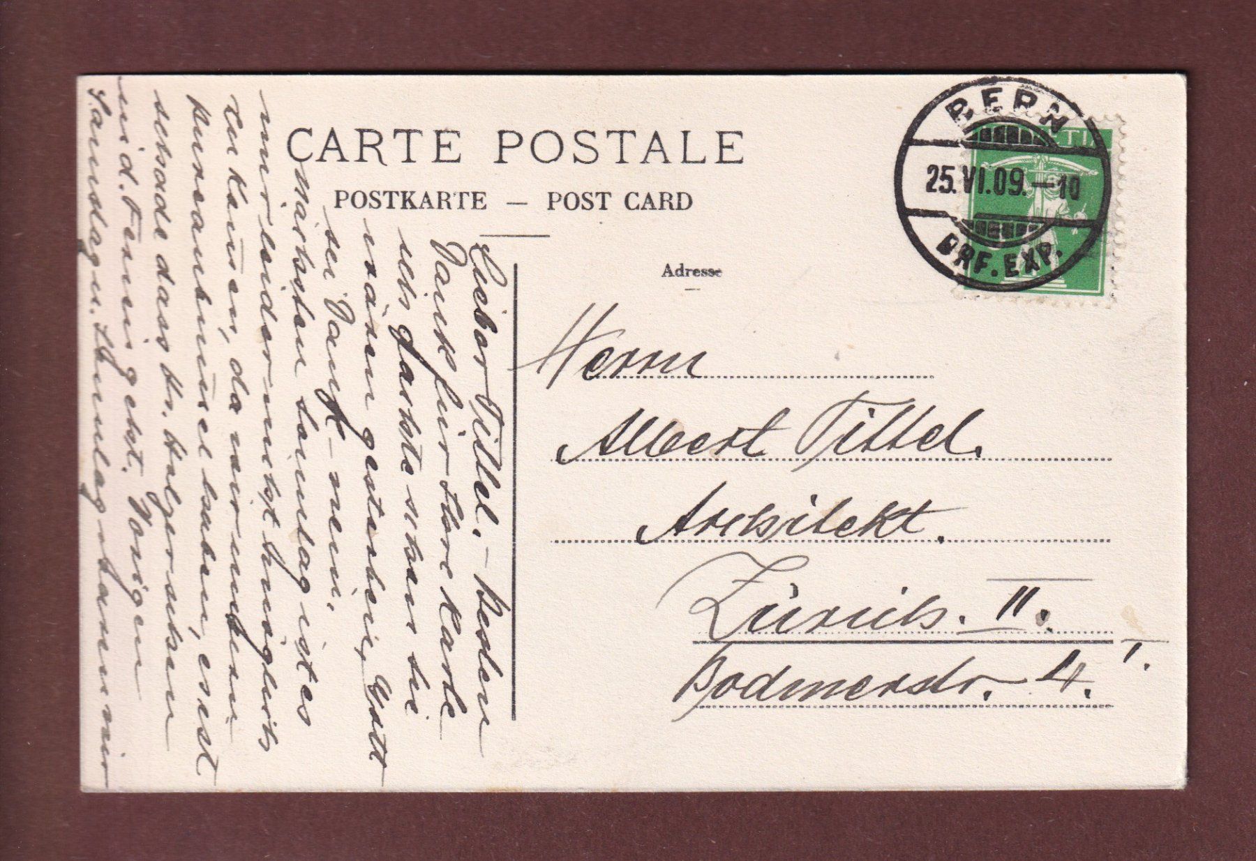 Ansichtskarten: BERN - Kornhausplatz - Tram - Kutsche - 1909 – Gebraucht aus Pully von nicecards-shop 1