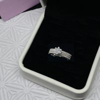 Moissanite Stapelring Set, 0.5 ct - Gr. 58 Zertifikat