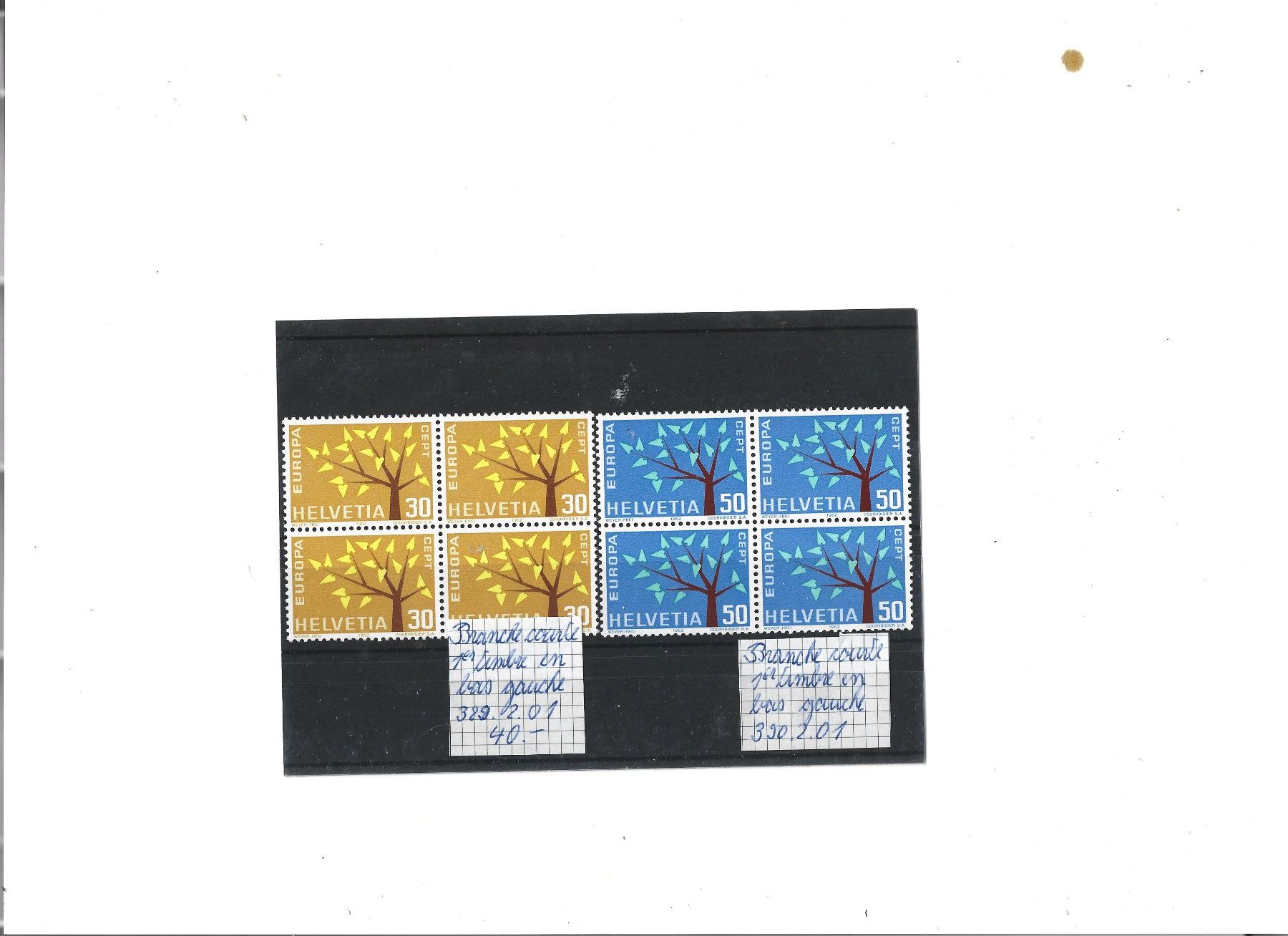Tutti i francobolli: variété 389.2.01 – Usato da Delemont venduto da toutdubon11