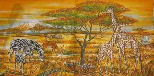 Tovaglioli: Serviette safari (t261) 2Stk. – Nuovo (secondo la descrizione) da Schlatt TG venduto da kreativ-atelier
