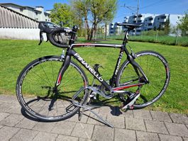 Pinarello Neor Rennvelo Gr. 52 Black/Red Shimano 50/34