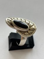 Silberring 925mit Onyx im Jugendstil-Design – ein Hingucker!