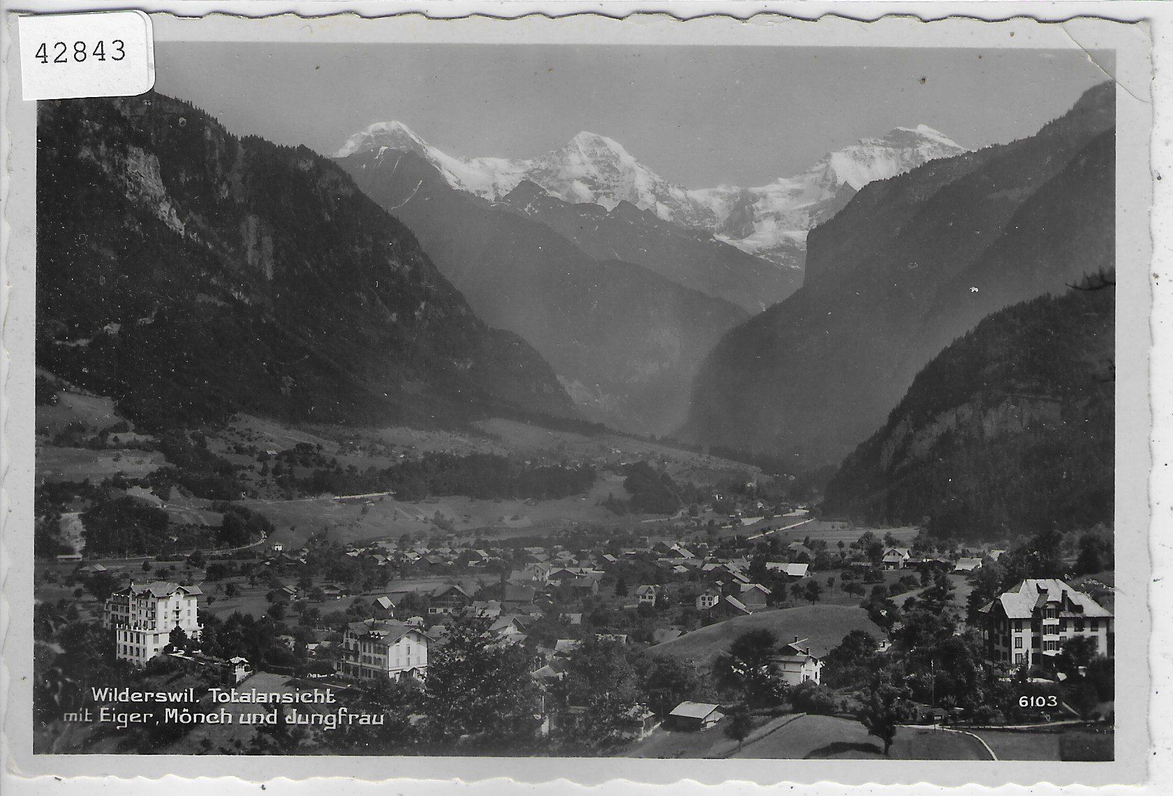 Cartoline postali: Wilderswil - Totalansicht – Usato da Ettingen venduto da Kartenplanet
