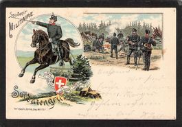 Litho : Soldatengruss , gel.1898