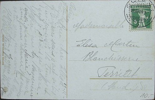 Cartes postales: OLTEN gel. 1914 n. Territet – D'occasion à Jona par philajona 1